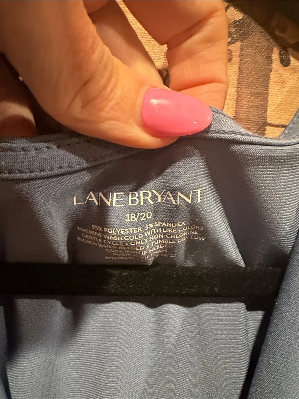 Lane Bryant Dusty Blue Draped Cowl Neck Sleeveless Camisole Plus Size 18/20 - Picture 2 of 3